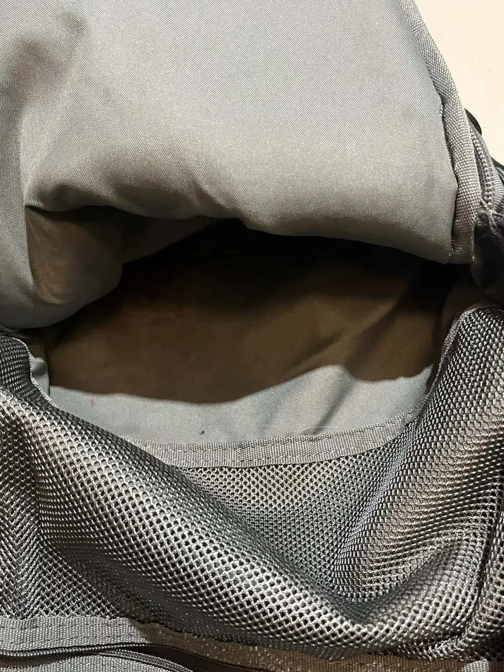 Nike Hayward Backpack Grey with Iridescent Logo and Front Bungee Cord 001-0026
